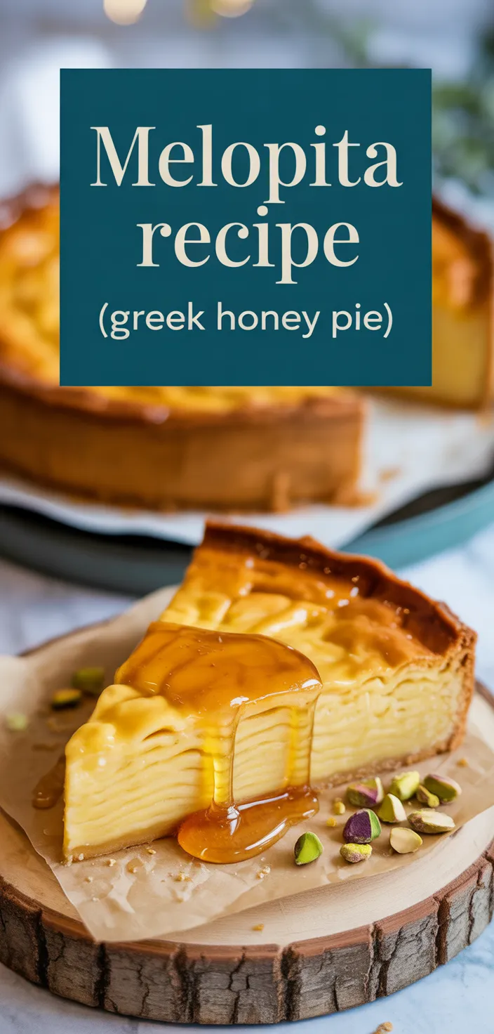 A photo of Melopita Recipe (Greek Honey Pie)
