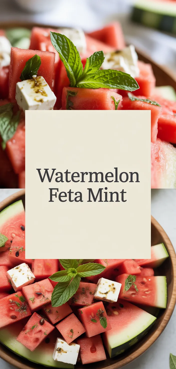 A photo of Watermelon Salad With Feta & Mint Recipe
