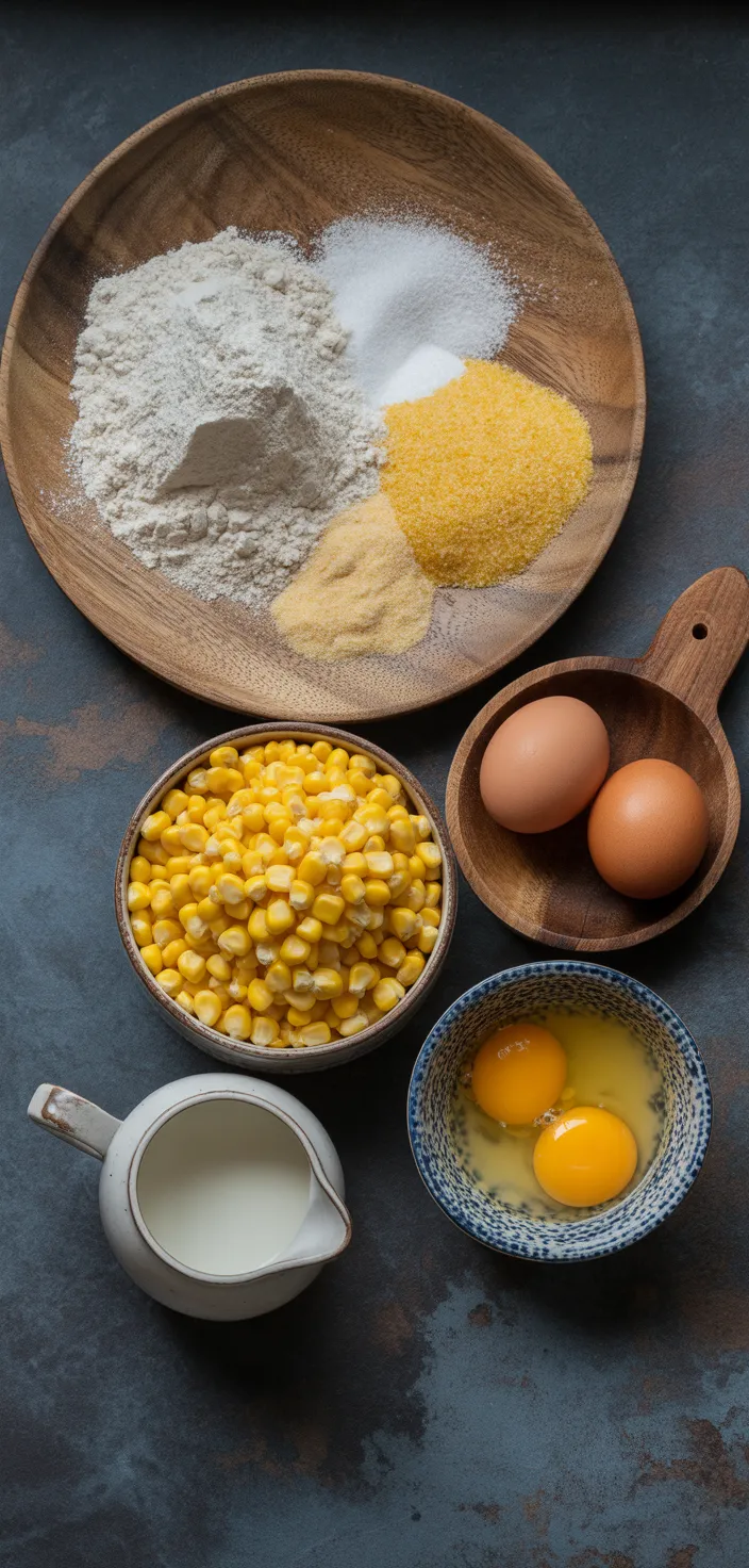 Ingredients photo for Mom Corn Fritters Recipe