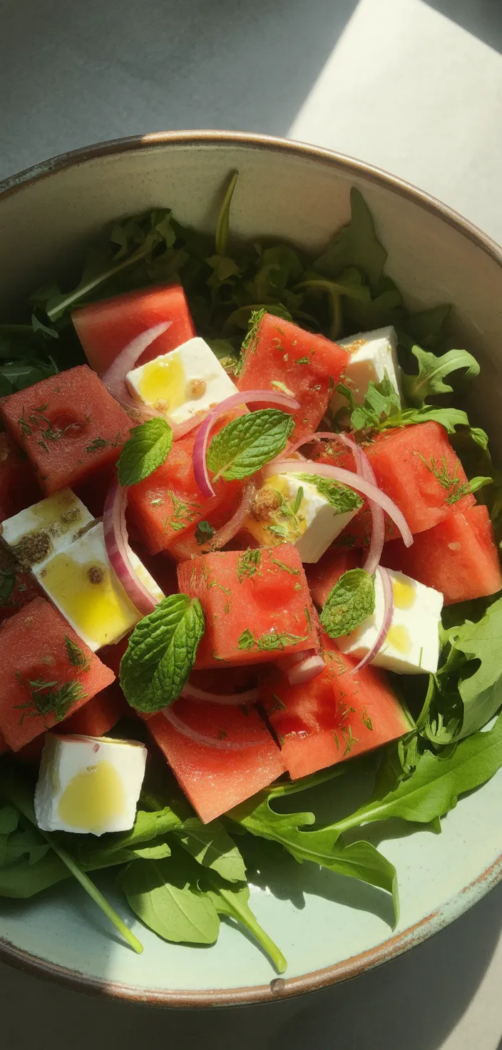 Ingredients photo for Watermelon Salad With Feta & Mint Recipe