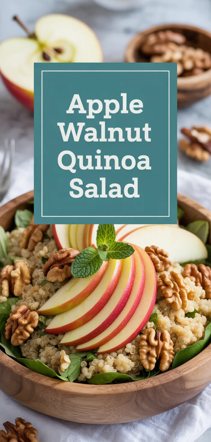 A photo of Apple Walnut Quinoa Salad Recipe