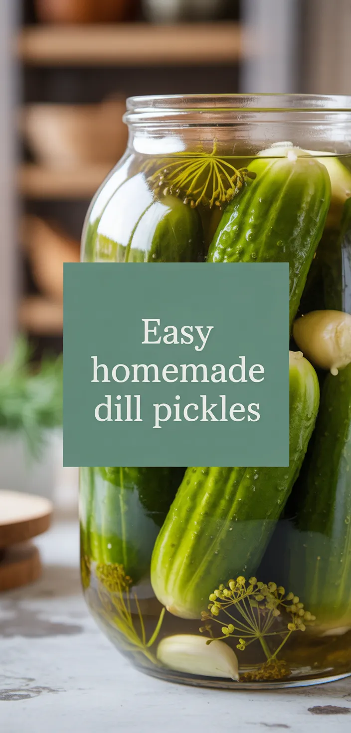 A photo of Easy Homemade Dill Pickles Recipe