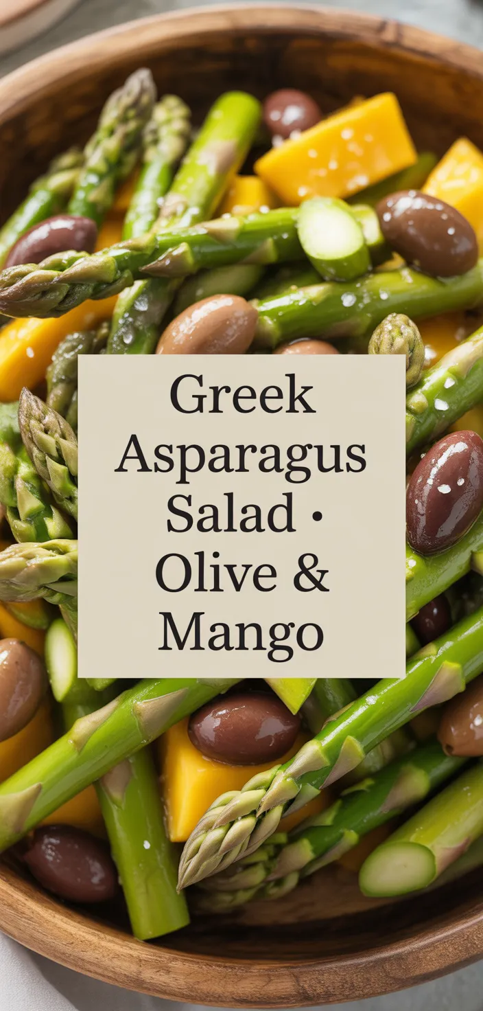 A photo of Greek Asparagus Salad • Olive & Mango Recipe