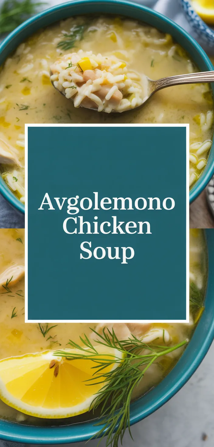 A photo of Greek Lemon Chicken Rice Soup (Avgolemono) Recipe
