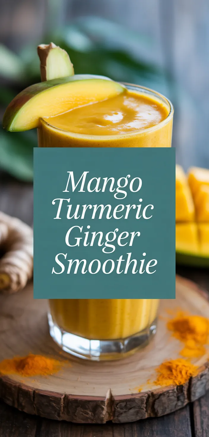 A photo of Mango Turmeric Ginger Smoothie Recipe