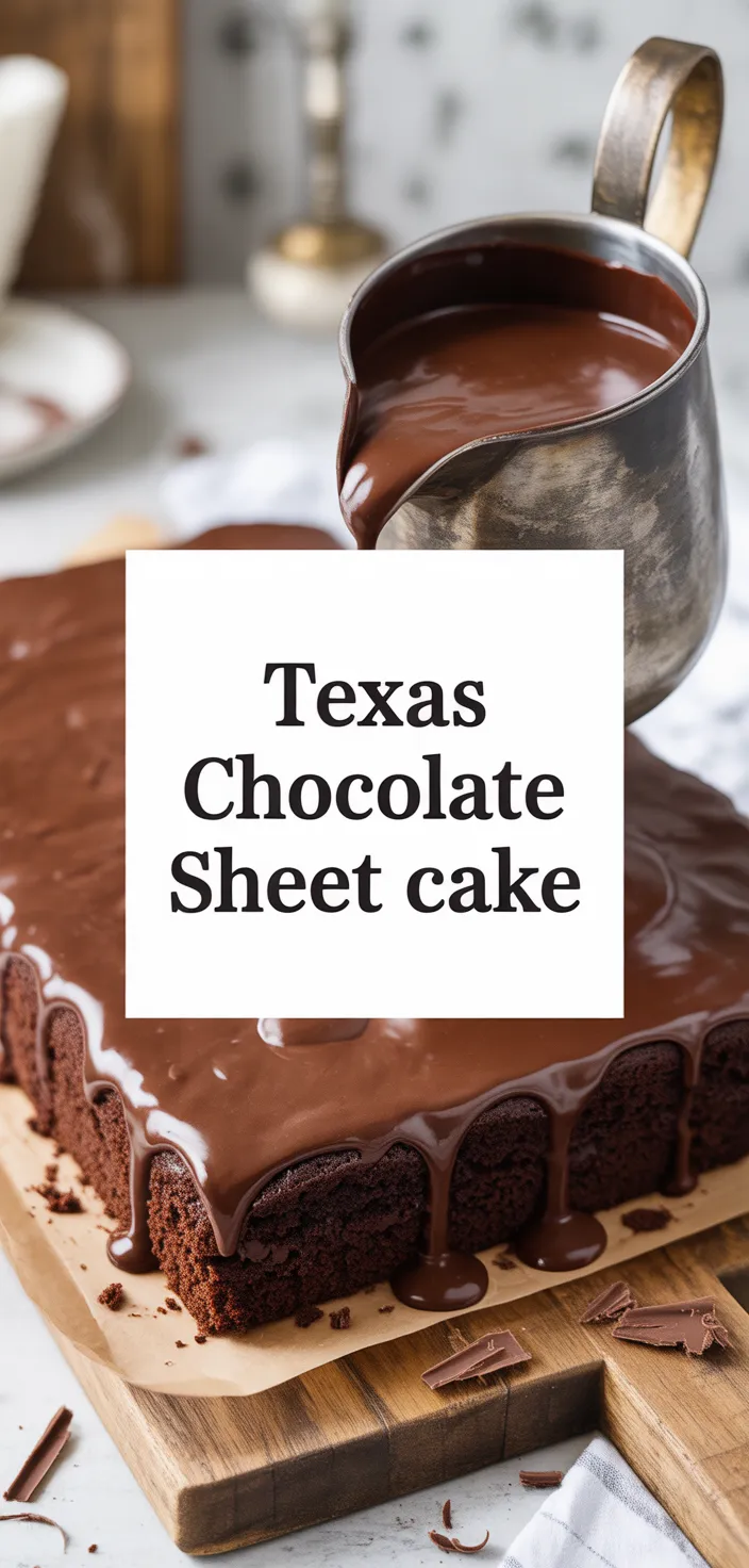 A photo of The BEST Chocolate Texas Sheet Cake Recipe