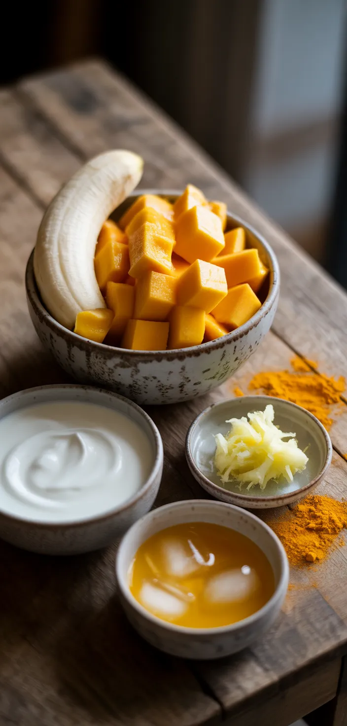 Ingredients photo for Mango Turmeric Ginger Smoothie Recipe