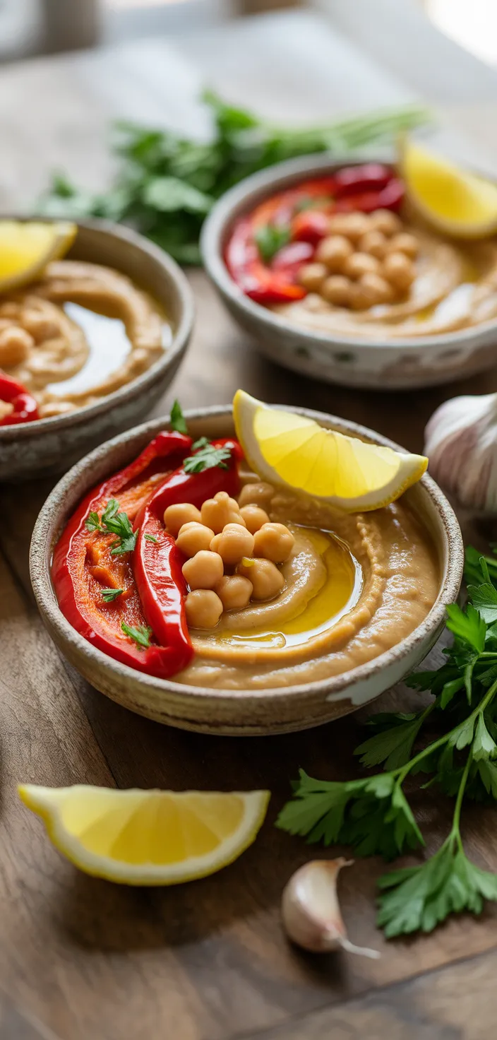 Ingredients photo for Roasted Red Pepper Hummus Recipe