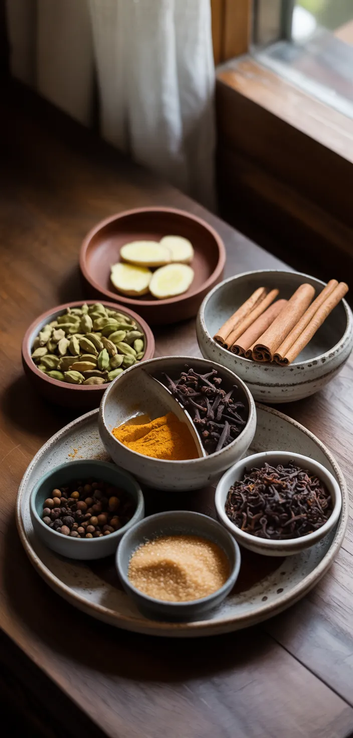 Ingredients photo for Authentic Homemade Indian Chai Tea Recipe