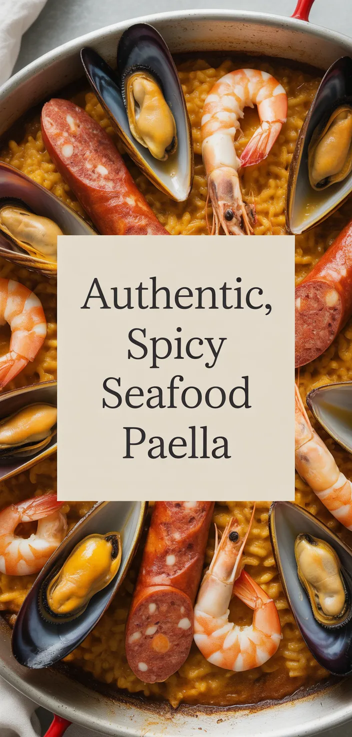 A photo of Authentic, Spicy Seafood Paella Recipe