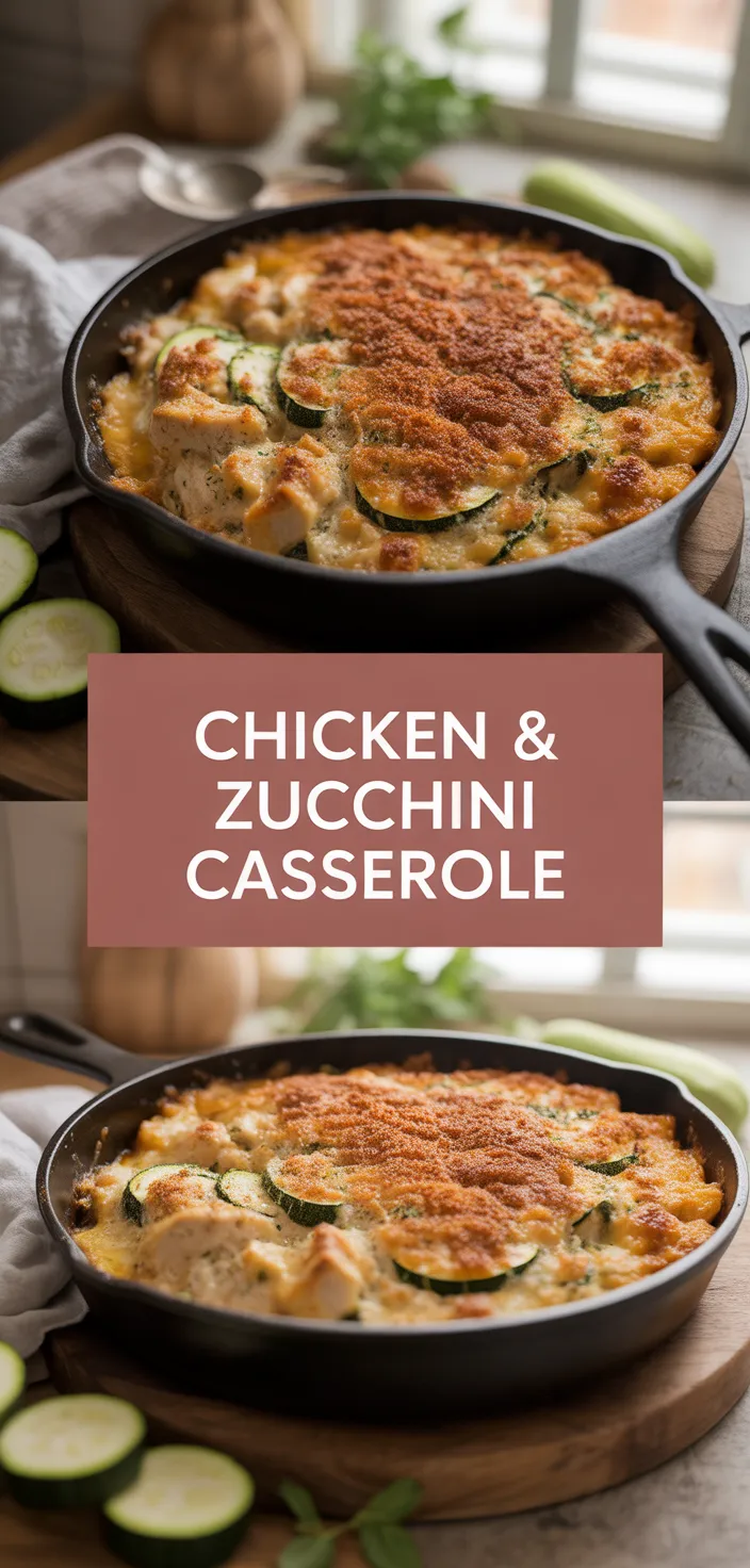 A photo of Chicken & Zucchini Casserole Recipe