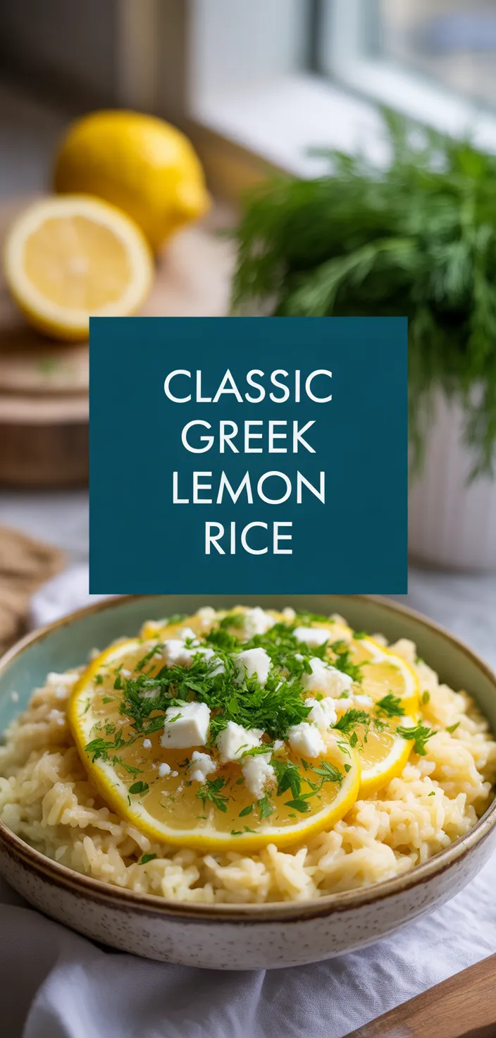 A photo of Classic Greek Lemon Rice Recipe