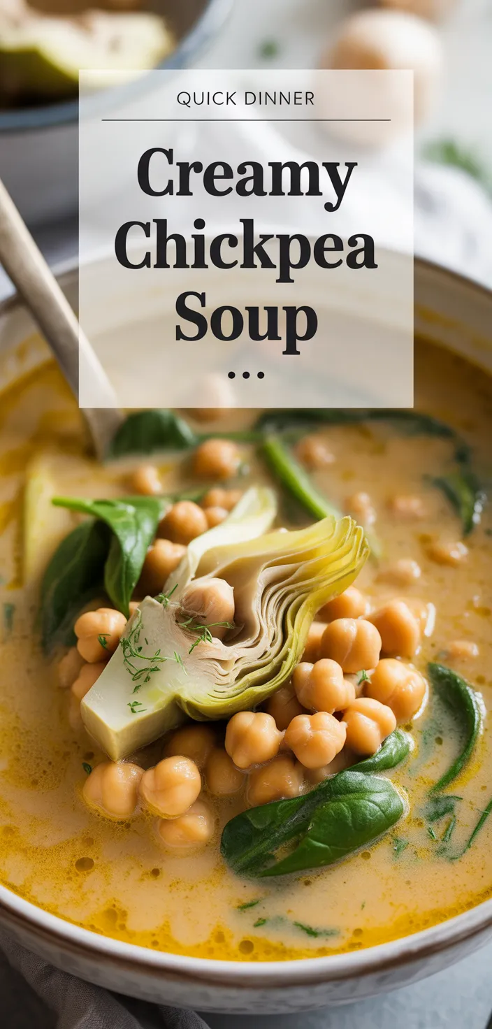 A photo of Creamy Chickpea Soup Recipe