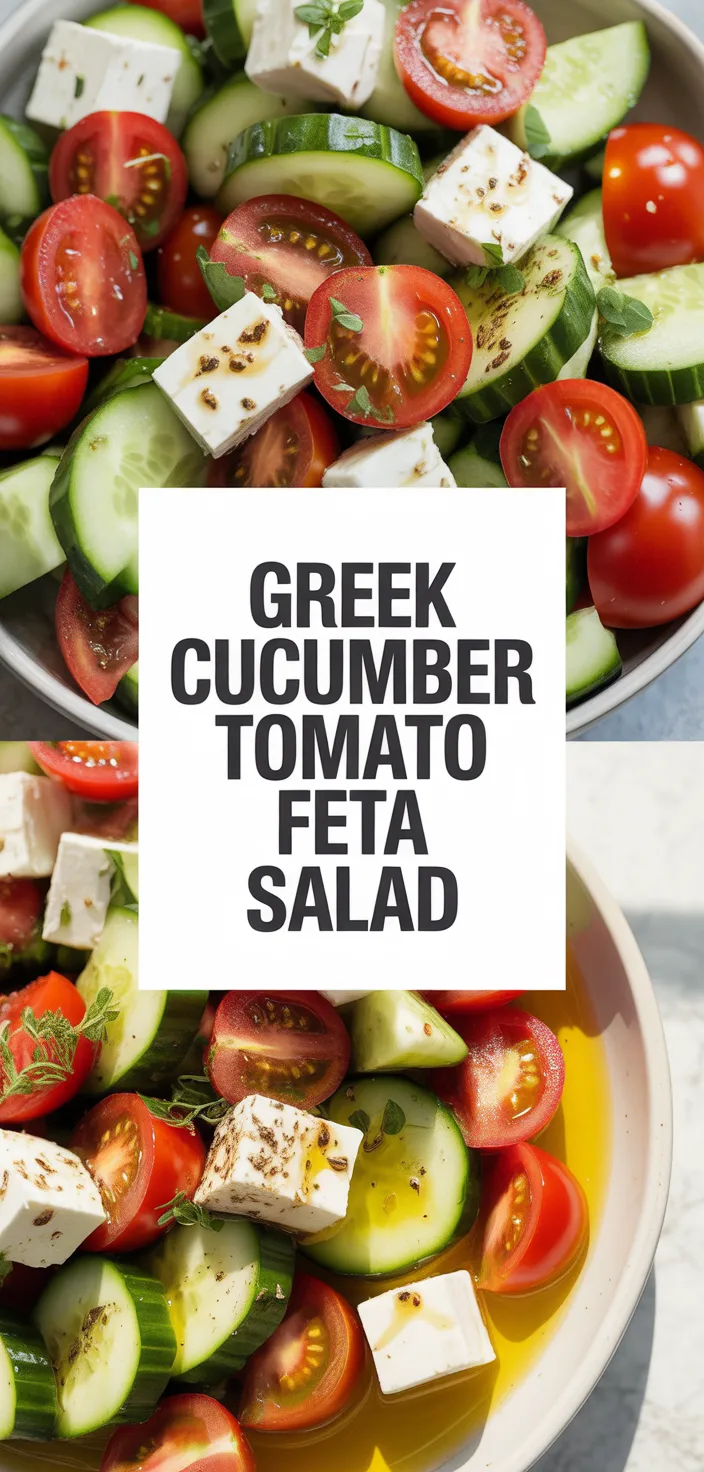 A photo of Greek Cucumber Tomato Feta Salad Recipe