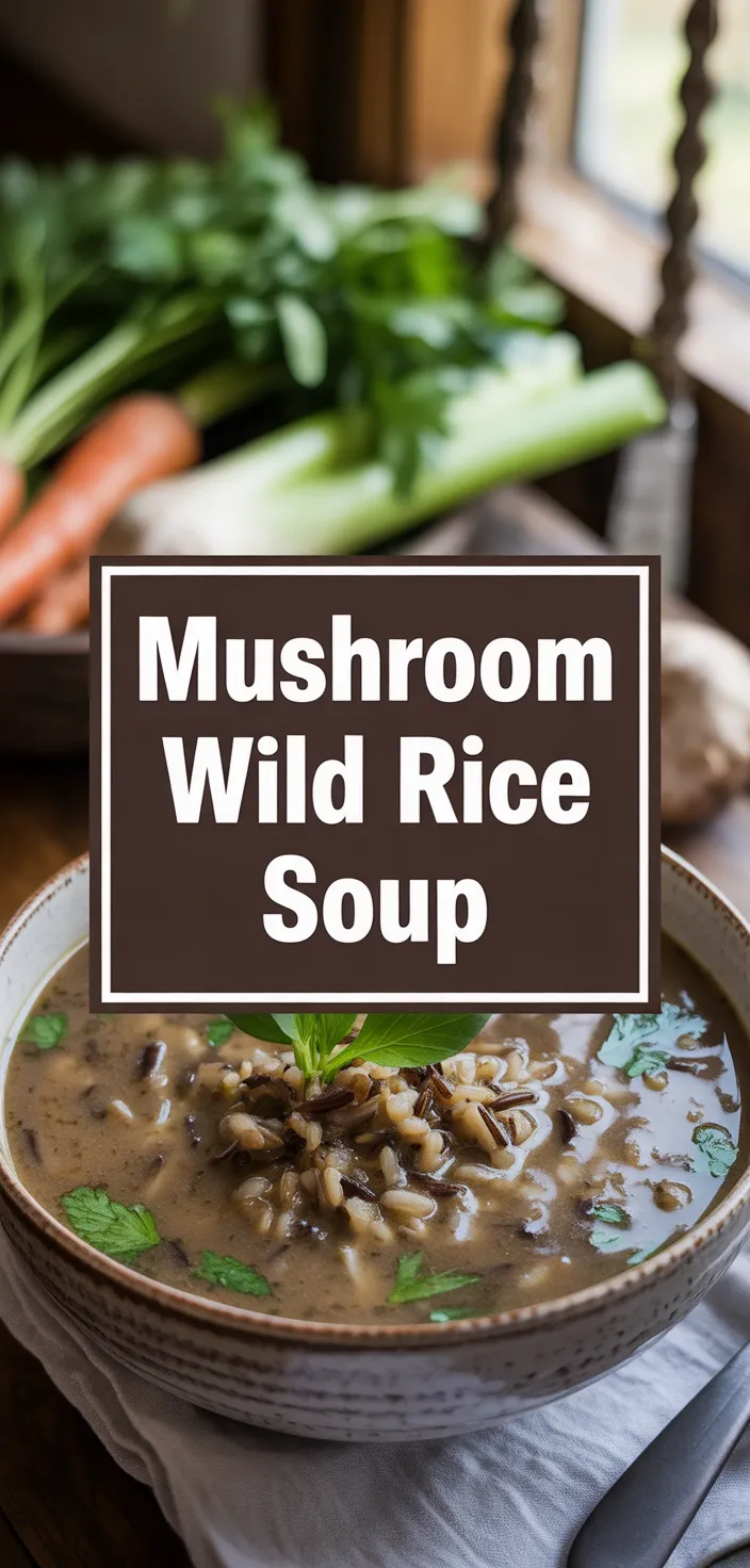 A photo of Mushroom Wild Rice Soup Recipe