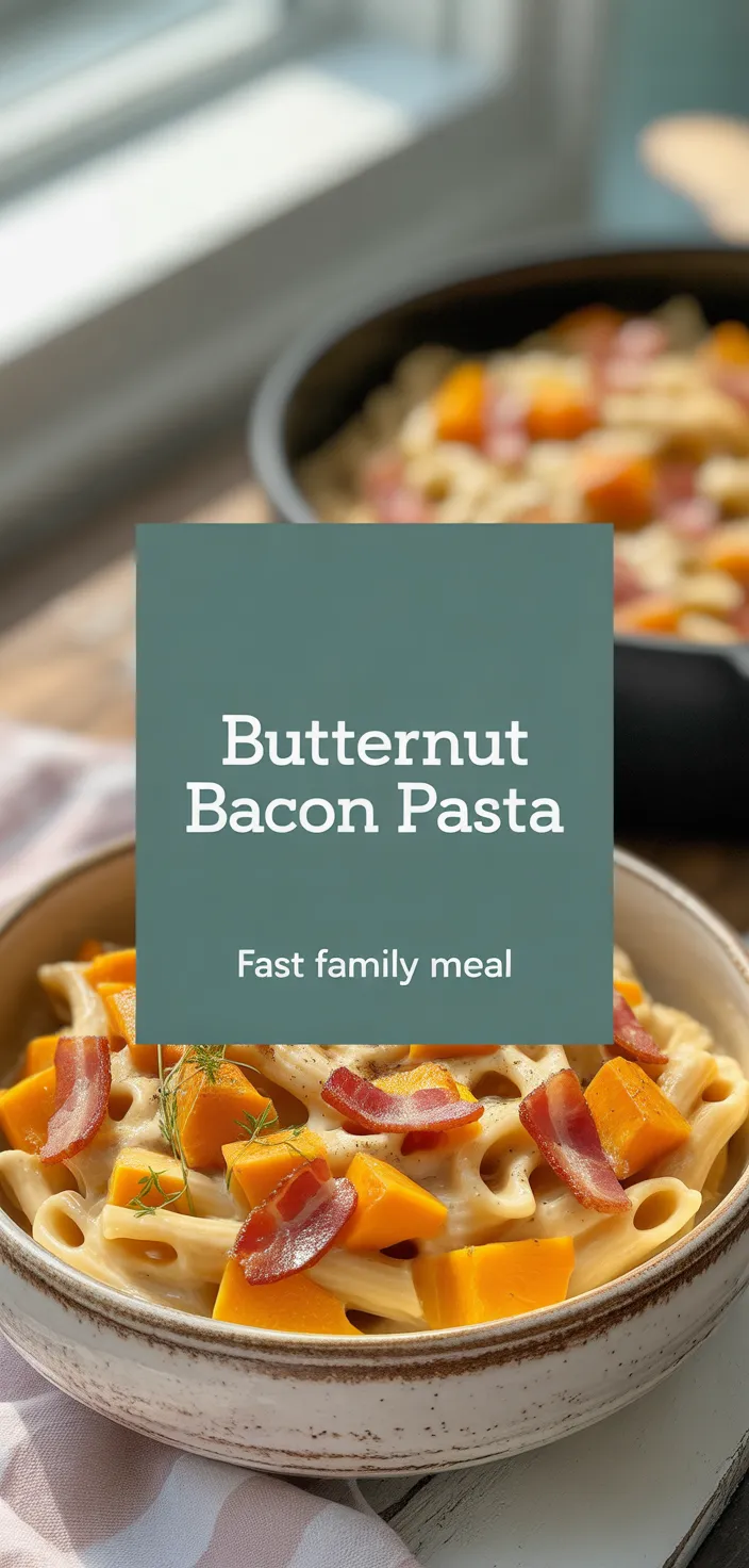 A photo of Roasted Butternut Squash And Bacon Pasta Recipe