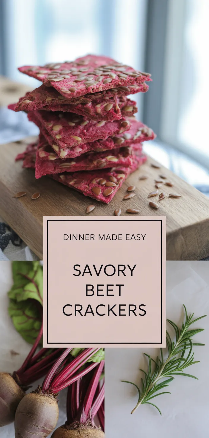 A photo of Savory Beet Crackers Recipe (Gluten Free, Dairy Free, Vegan Snack)