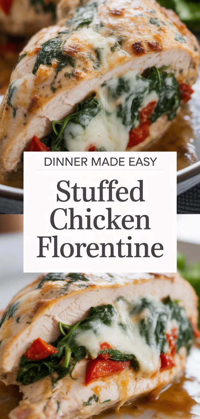 A photo of Savory Stuffed Chicken With Roasted Red Peppers, Spinach, And Mozzarella Recipe