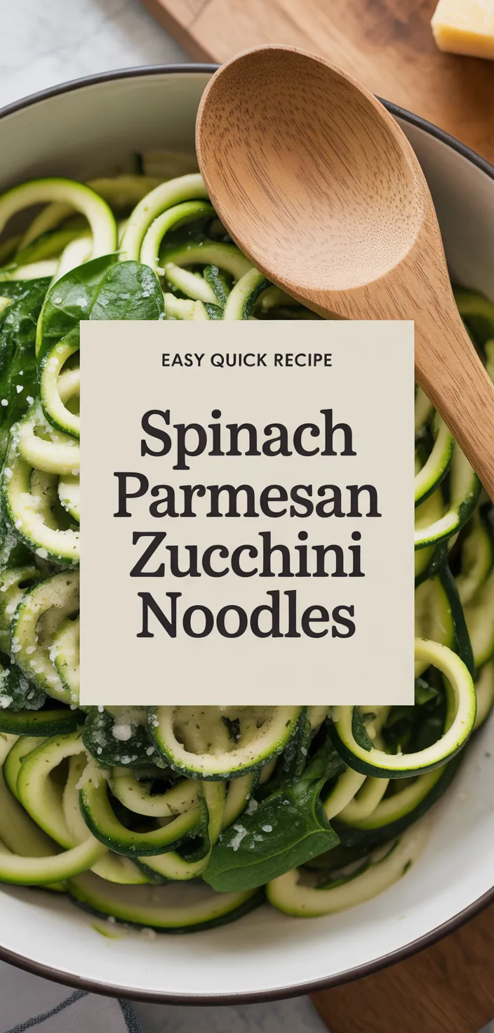 A photo of Spinach Parmesan Zucchini Noodles Recipe