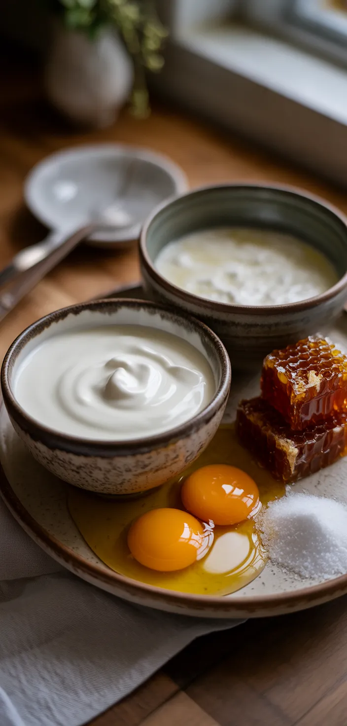 Ingredients photo for Honey, Olive Oil + Sea Salt Ice Cream Recipe