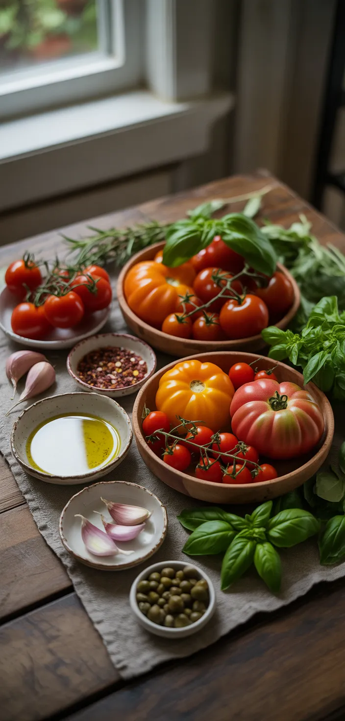 Ingredients photo for Marinated Tomatoes Recipe