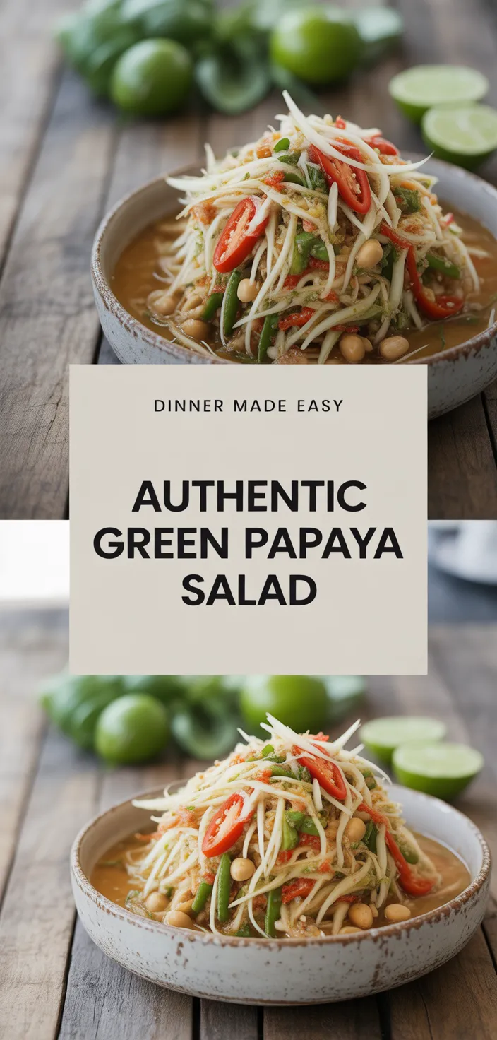 A photo of Authentic Green Papaya Salad Recipe