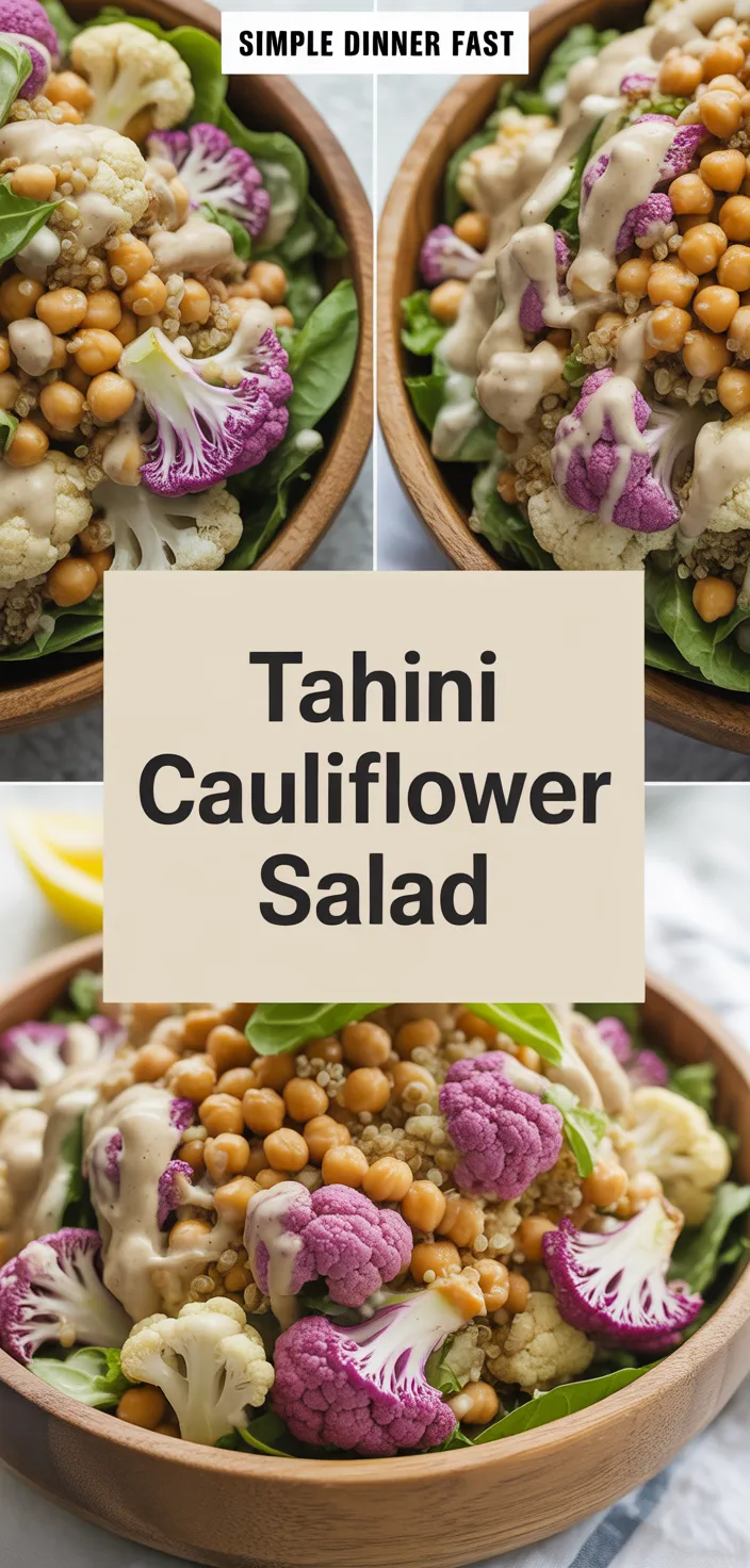 A photo of Cauliflower Salad With Creamy Tahini Dressing Recipe