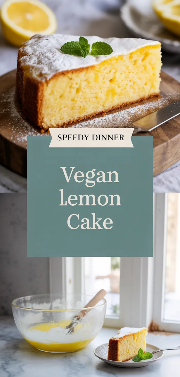 A photo of Easy Lemon Cake (no Eggs, No Dairy) Recipe