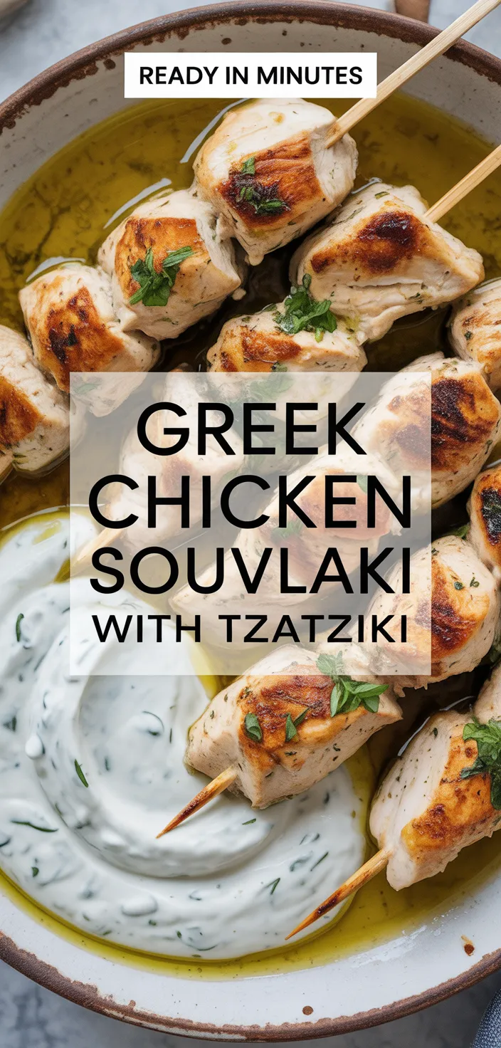 A photo of Greek Chicken Souvlaki With Tzatziki Recipe
