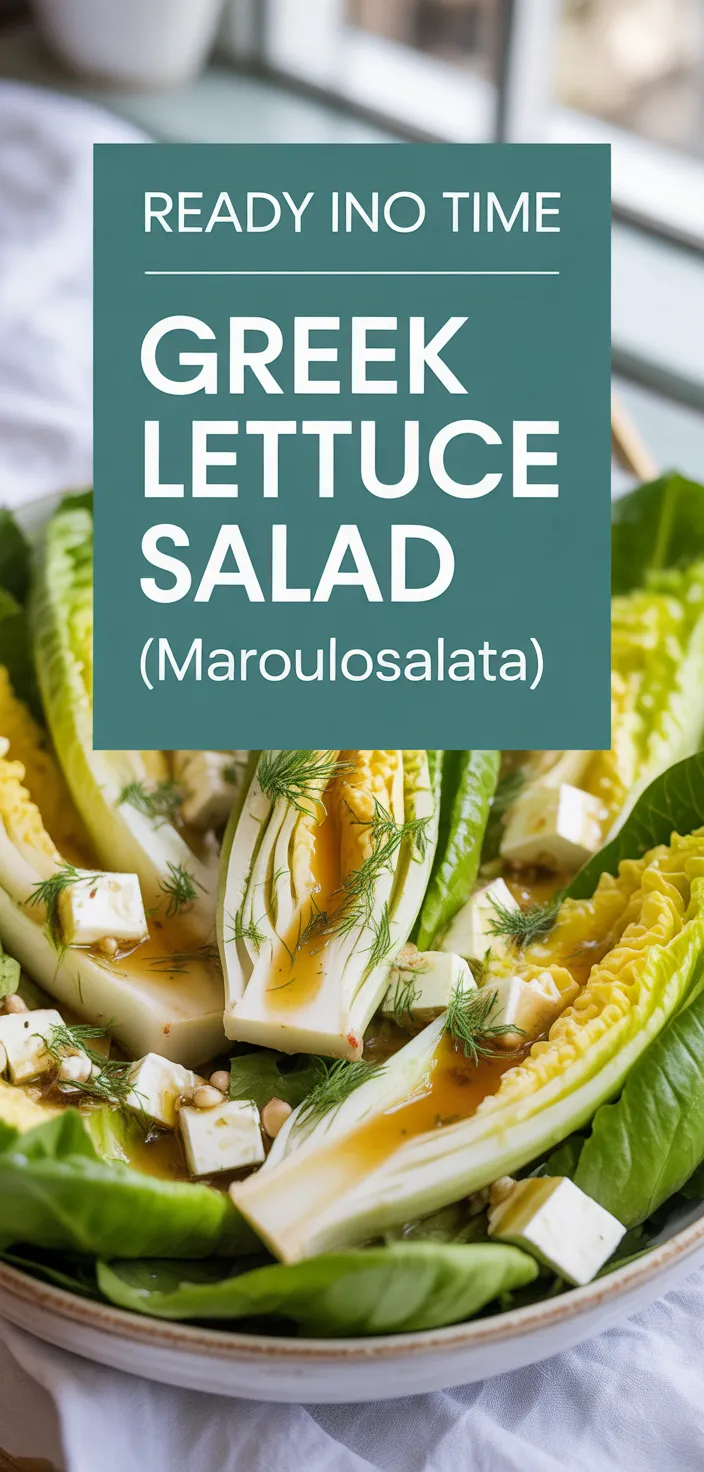 A photo of Greek Lettuce Salad (Maroulosalata) Recipe