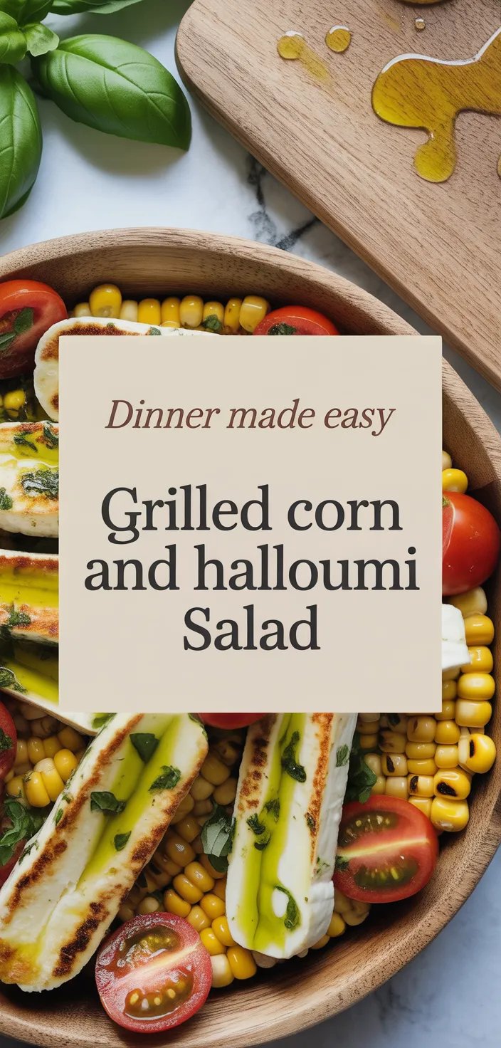 A photo of Grilled Corn And Halloumi Salad Recipe