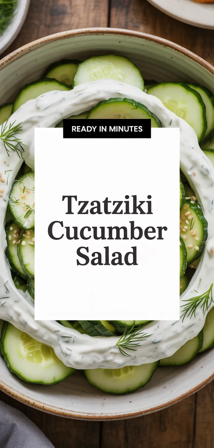 A photo of Tzatziki Cucumber Salad Recipe