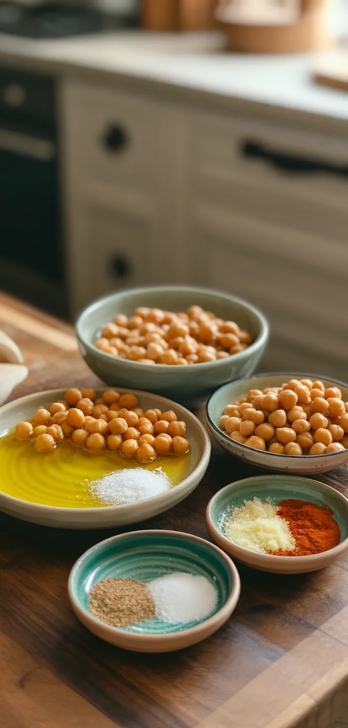 Ingredients photo for How To Make Crispy Roasted Chickpeas (Flavor Options Included) Recipe