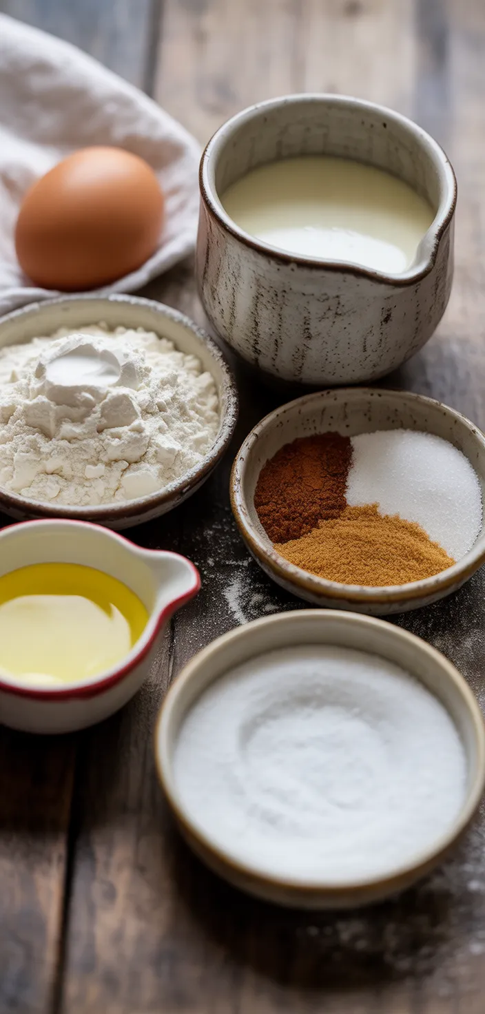 Ingredients photo for Old Fashioned Cake Donuts Recipe