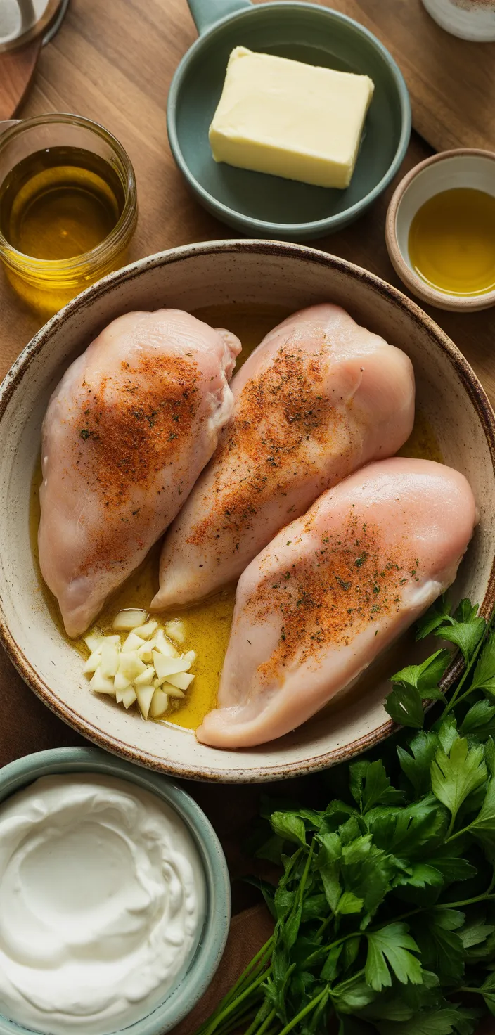 Ingredients photo for Texas Roadhouse Butter Chicken Skillet Recipe