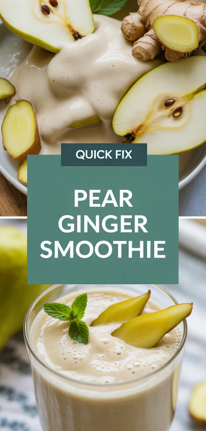 A photo of Pear Ginger Smoothie Recipe (from Anti