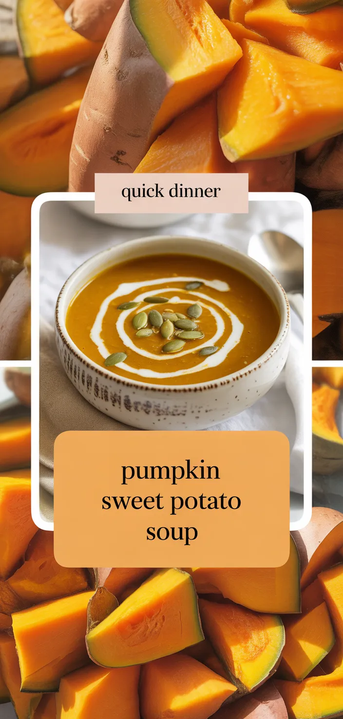 A photo of Roasted Pumpkin & Sweet Potato Soup Recipe