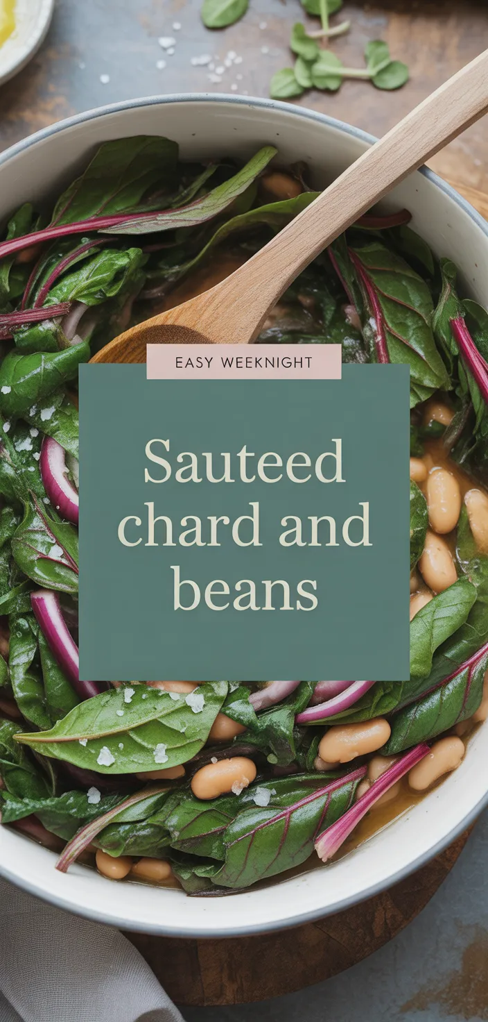 A photo of Sauteed Swiss Chard And Beans Recipe