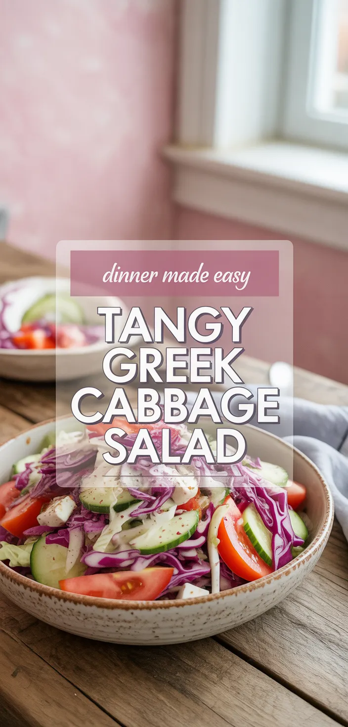 A photo of Tangy Greek Cabbage Salad Recipe