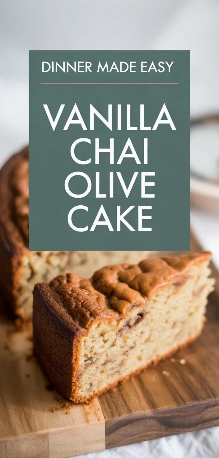 A photo of Vanilla Chai Latte Olive Oil Cake Recipe