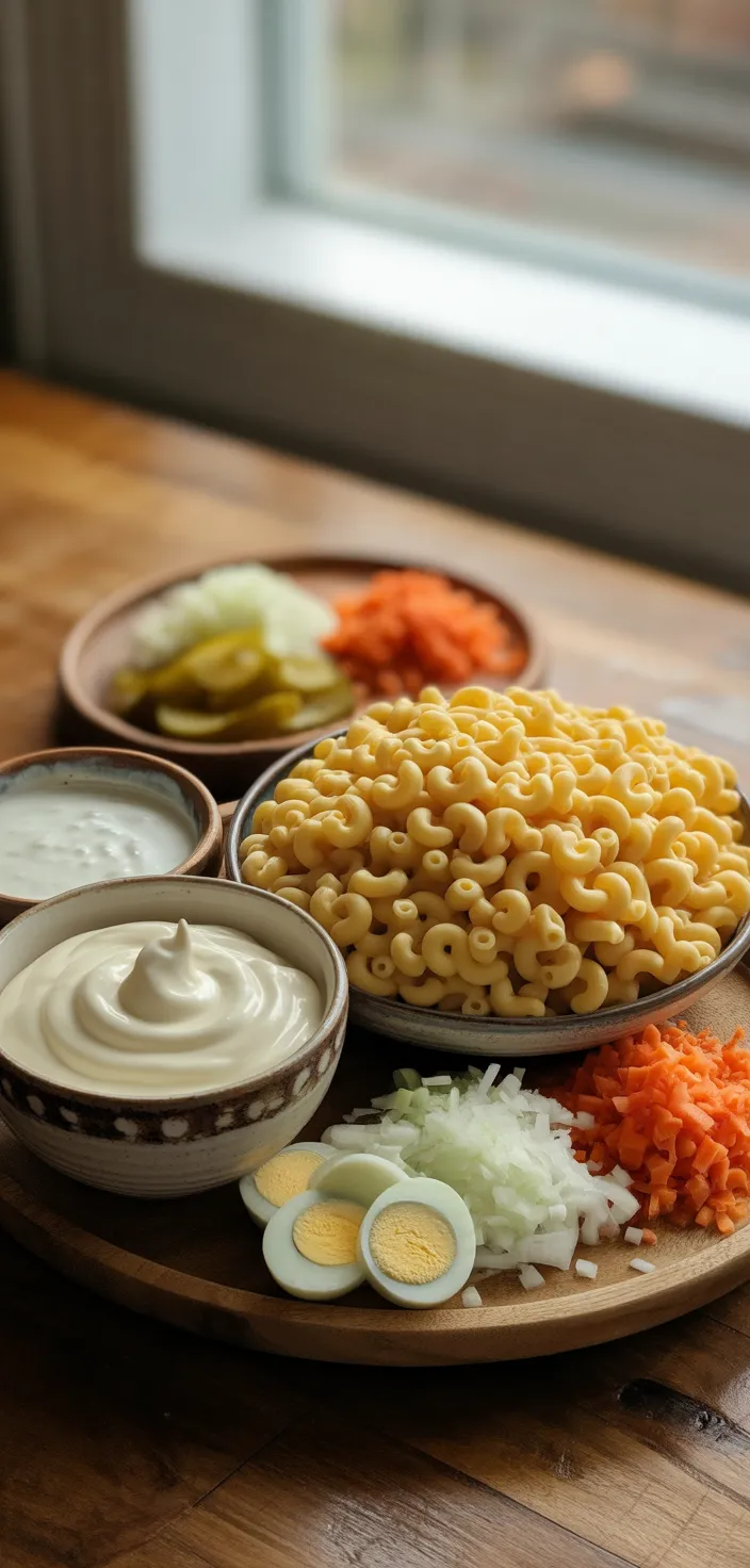 Ingredients photo for World's Best Hawaiian Macaroni Salad Recipe