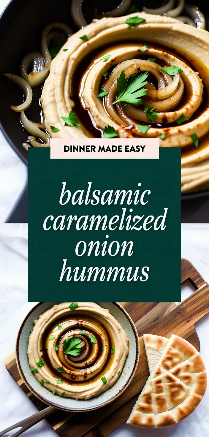 A photo of Balsamic Caramelized Onion Hummus Recipe