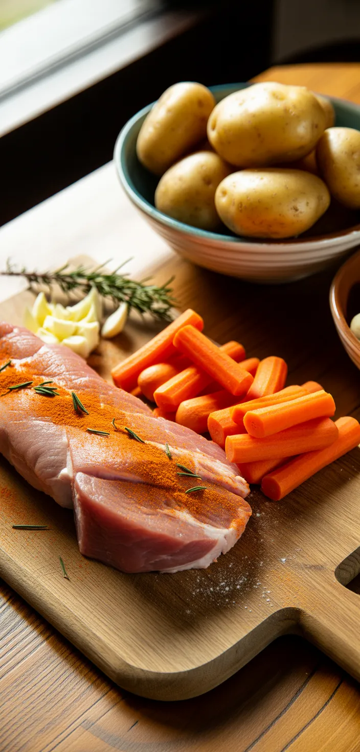 Ingredients photo for Easy Sheet Pan Pork Tenderloin Dinner Recipe
